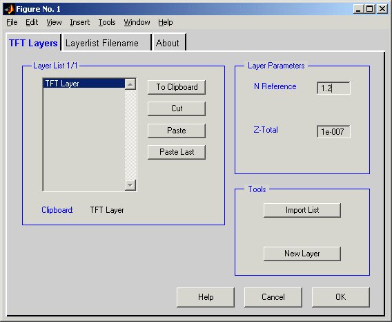 Fig 2: layer manager window